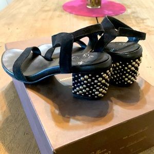 Silver studded black Calleen Cordero sandals